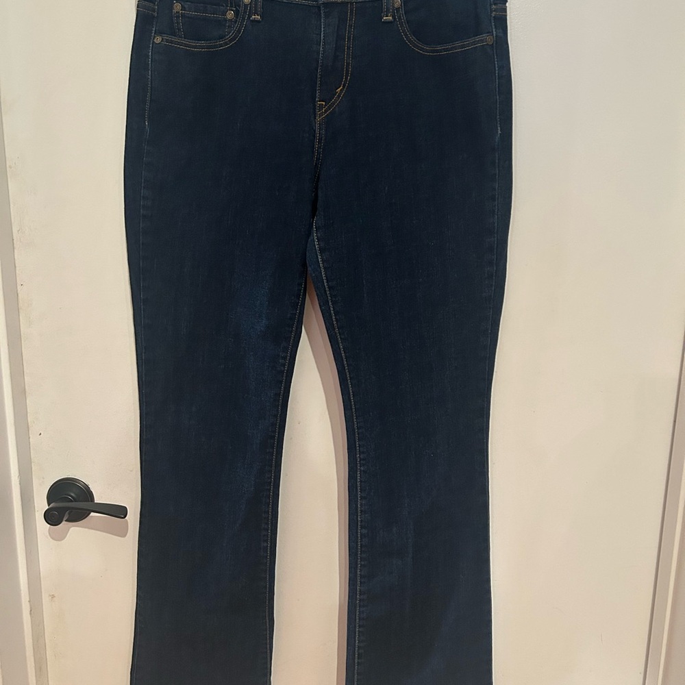 Levi Strauss 515 Bootcut size 10 long Dark Wash Jeans - Picture 14 of 14